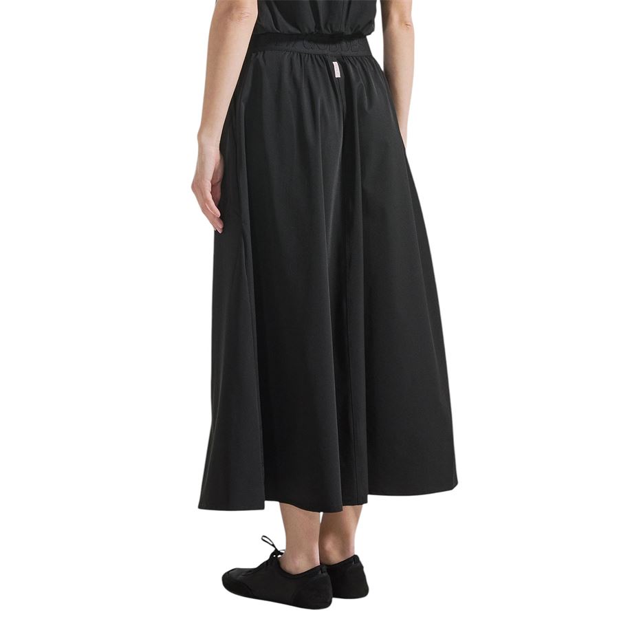 Gonna lunga in nylon con logo nero da donna Deha | D2269710009